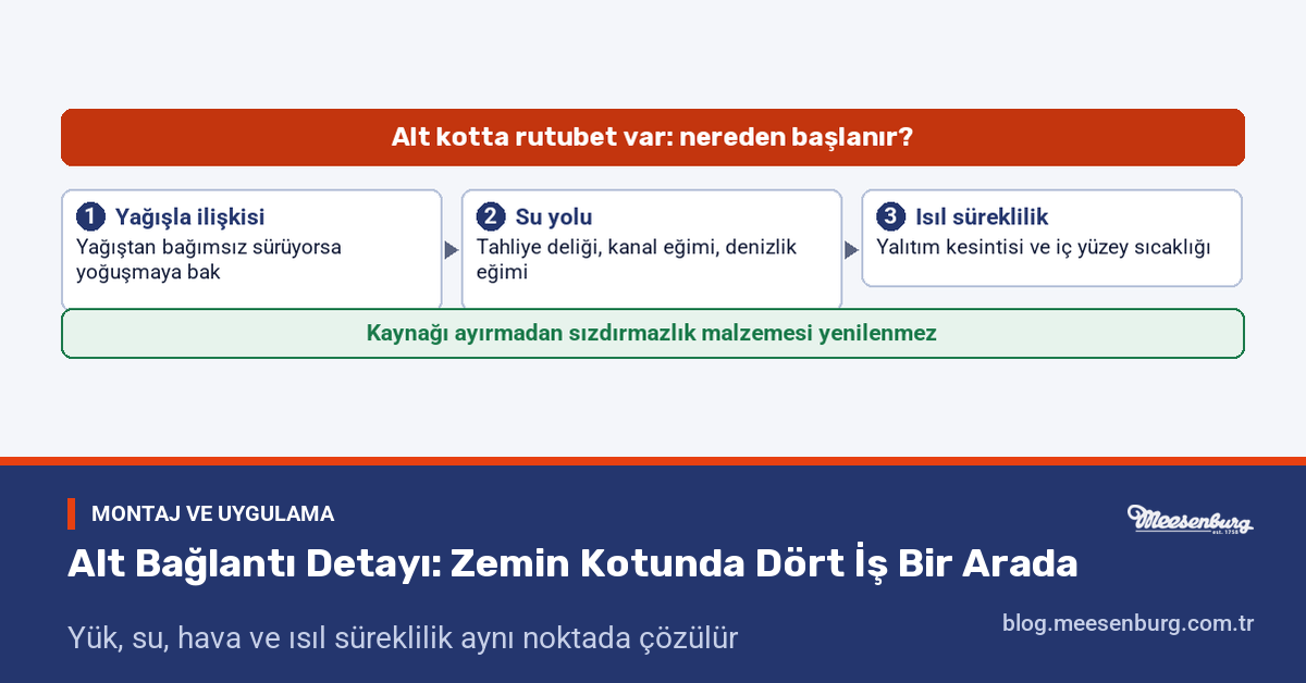 Alt Bağlantı Detayı: Zemin Kotunda Dört İş Bir Arada