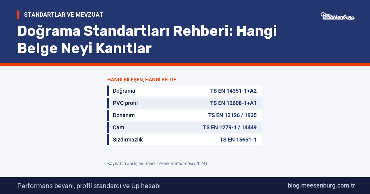 Doğrama Standartları Rehberi: Hangi Belge Neyi Kanıtlar