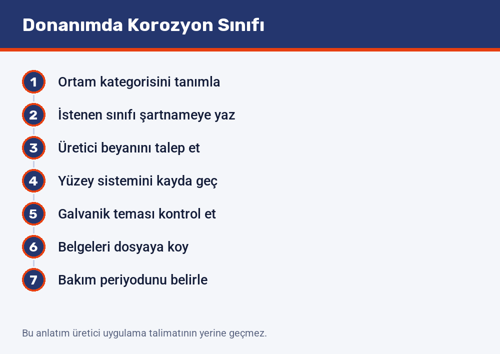 Korozyon direncini tedarik aşamasında güvenceye almanın yedi adımı: ortam kategorisinden bakım periyoduna kadar sıra