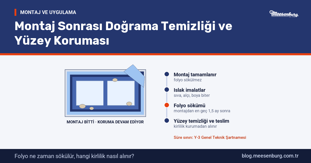 Montaj Sonrası Doğrama Temizliği ve Yüzey Koruması