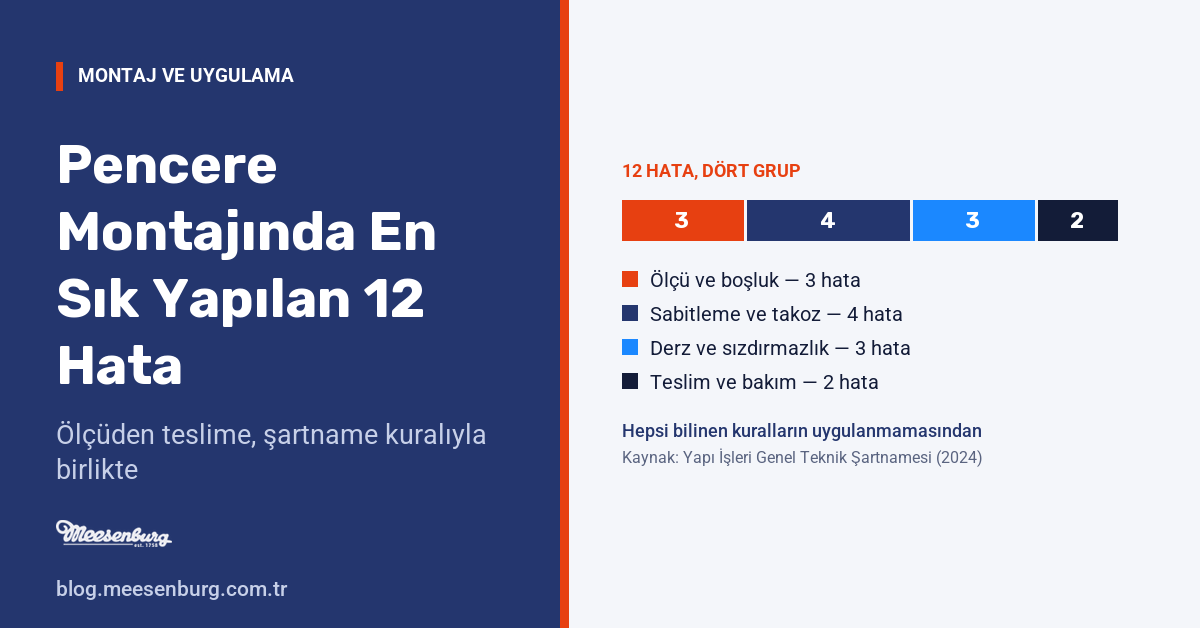 Pencere Montajında En Sık Yapılan 12 Hata